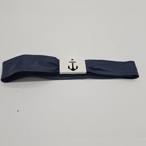 Navy Anchor Accent Nautical Belt